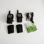 (2) Cobra Two Way Walkie Talkies Set - Black CXT345 + New Batts Charge Cords. Fixed Price $53.56.