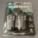 Cobra CXT145A 16-MILE Range, 22 Channels Walkie Talkies 2-PACK, Black. Fixed Price $23.00.