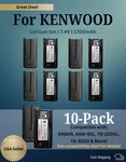 10X Batteries For Kenwood KNB-45L Radios Li-ion 1700MAH TK2212L TK3202E TK-3212. Fixed Price $164.00.