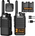 2 Pack Long Range Walkie Talkie 100 Mile Two Way Radio Charge Headset Waterproo. Fixed Price $34.98.