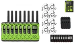 Motorola Frs Talkabout T600 H20 Two Way Radio 8-PACK Waterproof With Remote Mics. Fixed Price $516.00.