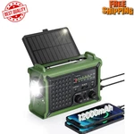 Emergency Weather Radio With Large Solar Panel, Efficient Hand Crank Army Green. Fixed Price $78.99.