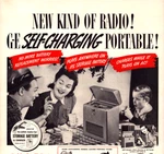General Electric Radio Self Charging Portable Family Vintage Print 1941. Fixed Price $10.50.