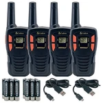 Cobra CXT195-4 Walkie Talkies 4-PACK Two-way Radios, 16-MILE Range, Noaa Alerts. Fixed Price $66.99.