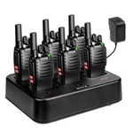 Case Of 6,RETEVIS H-777 Walkie Talkies With 6-WAY Multi Unit Charger, Black. Fixed Price $150.74.