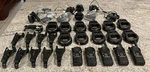 Lot Of 5 Motorola CLS1410 Two-way Radio No Battery Belt Clips 11 Chargers. Fixed Price $125.00.