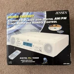 Jensen JCR-280 Kitchen Radio Fm/am Works Boxed W/ Remote & Mount Read. Fixed Price $35.00.