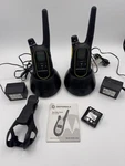 Motorola 2 Way Radios SX700 Set Charger Base Power Cords Worksite Hiking Outdoor. Fixed Price $33.99.