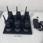 Set Of 6 Used Motorola CP200 Uhf 438-470 Mhz Radios With Gang Charger. Fixed Price $995.00.