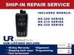 Repair Service For Kenwood Portable Radios All NX-200 / NX-210 NX-220 Models. Fixed Price $225.00.