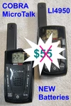 Cobra Microtalk Li 4950 Frs Gmrs Handheld Radios Weather Lot Of 2. Fixed Price $32.90.