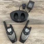 Cobra Microtalk CXT450 Black & Silver Wireless Portable Two-way Radio W/charger. Fixed Price $15.99.