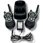 Motorola Talkabout Walkie Talkie Pair With Charging Base And Adapter Black. Fixed Price $29.95.