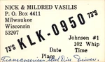 1960S KLK-0950 Cb Radio Qsl Card Milwaukee Wi Transamerican Steel Div Driver. Fixed Price $7.95.