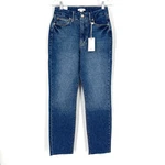 Good American Crop Raw Hem Slim Jeans Blue 940 Size 4/27 Nwt. Fixed Price $38.23.