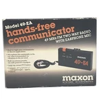 Maxon Fm Two Way Radio Model 49-EA Hands Free Communicator Vtg 1987 New Nos. Fixed Price $9.99.