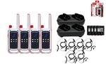 Motorola T478 Red Cross Two Way Radio Pk Walkie Talkies Dual Charger Earpieces. Fixed Price $279.99.