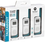 Motorola Solutions, Portable Frs, T114TP, Talkabout, Two-way White/blue. Fixed Price $90.88.