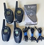 Cobra CXT235 Two Way Radio 4 Set W/ Ear Pieces And Manual 20 Mile Range - Used. Fixed Price $70.00.