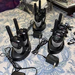 6- Cobra Two Way Radio PR4500 Microtalk 22 Channels, Charging Decks And Ear Pic. Fixed Price $68.00.