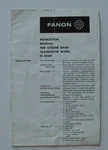 Fanon Citizens Band Transceiver Model IC-5000 Instruction Manual. Fixed Price $9.51.