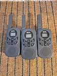 3 Onn Black Handheld Walkie Talkies Up To 16 Miles Tested & Working. Fixed Price $25.00.
