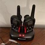 Midland X-tra Desktop Walkie Talkies Black With Earpieces Charging Dock. Fixed Price $20.00.
