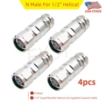 4PCS Male Connector For 1/2" Superflexible Helical Coax Cable Andrew FSJ4-50B. Fixed Price $24.83.