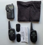Walkie Talkies Two-way Radios (2) Uniden And (1) Kenwood Ubz LF-14, Bag Etc.. Fixed Price $9.29.
