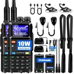 2X Baofeng UV-5RM 10W Multi-band Long Range Two-way Radio Walkie Talkie Full Kit. Fixed Price $87.65.
