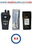 2 X Motorola PR400 Limited Keypad Uhf Radio AAH65RDF9AA3AN, Antenna & Battery. Fixed Price $348.00.