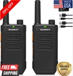 2 Pack Long Range Walkie Talkie 100 Mile Two Way Radio Charge Headset Waterproof. Fixed Price $26.98.