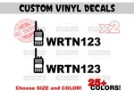 Gmrs Ham Custom Callsign Handheld Radio Decal Amateur Sticker. Fixed Price $12.00.