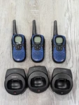 Lot Of 3 Uniden GMR1058-2CK Two Way Radio Walkie Talkie, Cradle No Power Cords. Fixed Price $27.00.