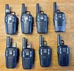 Uniden Rechargeable Two Way Walkie Talkies SX167-2CH Lot Of 8 Radios. Fixed Price $59.99.