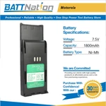 7.2V 1800MAH Nimh Battery For Motorola HNN9049, HNN9049A, HNN9049AR, P1225. Fixed Price $25.45.