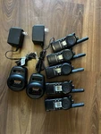 Motorola 1110 Two-way Radios/ Chargers And 3 CLS1410 2-WAY Untested. Fixed Price $35.00.