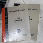 Circa 1950 Carfone Type CMV-1D 152-174 Mhz Vhf Radio Manuals, Lot Of. Fixed Price $12.95.