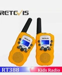 2PCS Retevis RT-388 Kids Yellow Walkie Talkie Uhf 22CH Lcd+flashlight Radio Us. Fixed Price $8.00.
