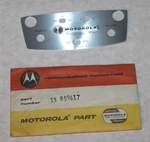 Nos Motorola "private Line" Radio Metal Faceplate. Fixed Price $33.99.