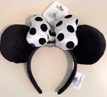 Bnwt Disney Minnie Mouse Polka Dot Black White Satin Bow Ears Headband. Fixed Price $49.95.