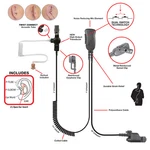 Pryme Mirage SPM-1303 Qd Earpiece Mic For Hytera Relm 2-PIN Radios (see List). Fixed Price $78.00.