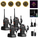 Rechargeable Long Range Walkie Talkies - Water Resistant 4 Pack With Flashlight. Fixed Price $59.99.