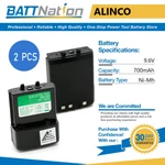 2X 9.6V 700MAH Nimh Battery For Alinco EBP-36, EBP-36N, DJ-190, DJ-491. Fixed Price $52.25.
