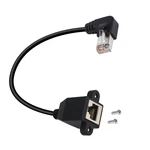 90 Angle RJ50 Panel Mount Ethernet Extension Cable, Female To Rig. Fixed Price $24.93.
