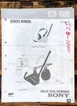 Sony ICB-1000 Walkie Talkie Service Manual *original*. Fixed Price $14.97.