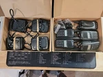5 Motorola MT-777S Two Way Radios (with 4 Charges, Belt Clips, And Lanyards). Fixed Price $75.00.