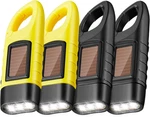 4 Pack Hand Crank Solar Powered Flashlight Emergency Rechargeable Led. Fixed Price $26.12.