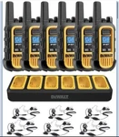 Dewalt Frs Walkie Talkies Long Range 2 Way Radio, 6 Pack With Gang Charger New. Fixed Price $399.00.