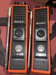 2 Vintage Sony ICB-300W Walkie Talkie Orange Untested Parts/repair. Fixed Price $94.00.